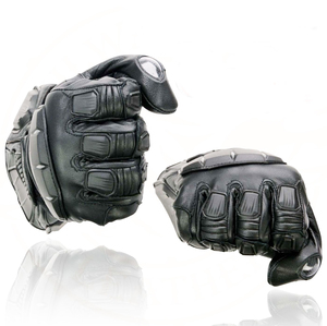 ถุงมือหนังสีดำสำหรับผู้ชาย Samroz Sports พร้อมแผ่นป้องกันข้อนิ้ว - Product Image 4