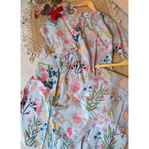 Ensemble Kurta pour femme The Quince Life Misty Grey Meadows, taille S, vêtements traditionnels élégants - Product Image 6