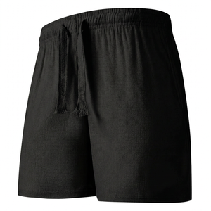 Pantalones Cortos Deportivos para Hombre, 100% Poliéster, con Cordón, Color Sólido, Casuales, Transpirables, Cintura Media, Ecológicos, de Secado Rápido, con Logotipo Frontal Blanco - Product Image 6