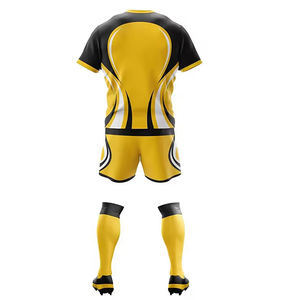 ชุดรักบี้คุณภาพสูง ดีไซน์ล่าสุด พิมพ์ลายโลโก้ตามสั่ง สีพื้น สำหรับขายออนไลน์ - Product Image 3