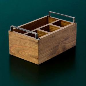 Modern Design Wooden Cutlery Holder For Kitchen Organization With Natural Color And Stylish Look - Product Image 1