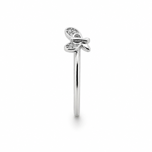 <b>925</b> Sterling <b>Silver</b> Women's Butterfly <b>Ring</b> <b>with</b> Cubic Zirconia Cute Minimalist Nature Inspired High Polish Finish Daily Wear Wed - Product Image 3