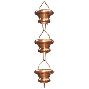 Highest Quality Butterfly <b>Textured</b> Rain Chain Designed To Guide Rainwater Smoothly From Roof To Ground With Minimal Splashing - Product Image 3