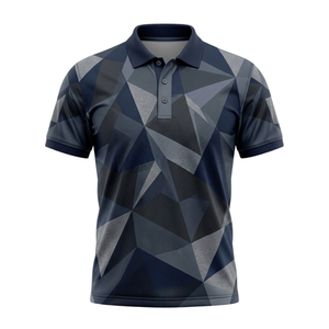Polo en polyester de haute qualité imprimé par sublimation, logo personnalisé, vêtements de sport pour hommes - Product Image 1