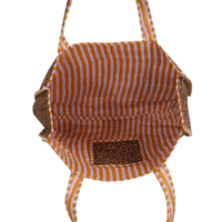 Sac fourre-tout matelassé en coton fait main léger et lavable à imprimé léopard, écologique, pour femme, mode vintage, ouvert, plage, automne