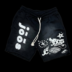 Shorts de jogging pour hommes en coton délavé à l'acide, en molleton bouclette à ourlet brut, style streetwear vintage, respirant et antibactérien, très demandés - Product Image 4