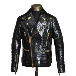 Veste en cuir pour homme personnalisée, veste de moto en cuir pour l'extérieur, meilleur matériau, prix raisonnable, couleurs et logo personnalisés pour homme - Product Image 1