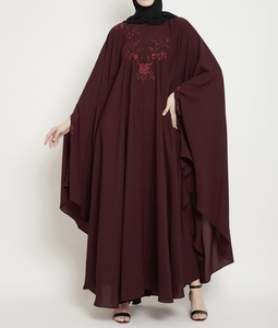 Best Selling Beautiful Dubai Women Abaya Traditional Islamic Muslim Clothing & Accessories Floor Length <b>Long</b> Sleeves Front Open - Product Image 2
