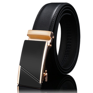 Cinturón Formal para Hombre, de Cuero Genuino, con Cierre Automático, Diseño 3D en Aleación, Transpirable, para Negocios, Gran Venta - Product Image 4