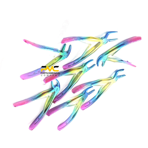 Ensemble de 7 forceps d'extraction dentaire en acier inoxydable allemand, finition arc-en-ciel, pour interventions d'extraction dentaire pédiatrique - Product Image 4