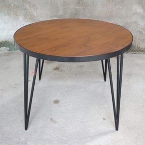 Mesa de Comedor de Bambú con Patas de Horquilla, Diseño Moderno de Mediados de Siglo, para Hotel y Hogar, Muebles de Madera de Java - Product Image 6