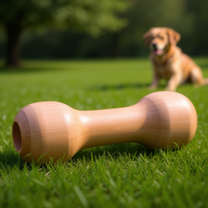 Peso de entrenamiento de madera redondeado de aproximadamente 125 g para suministros de entrenamiento de mascotas - Product Image 3