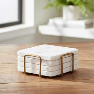 Juego de posavasos de mármol para tazas de té, para uso en comedor y cocina, con superficie pulida y calidad duradera. - Product Image 4