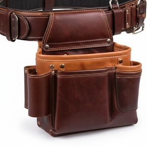 Ceinture à outils pour ouvrier du bâtiment, style logo personnalisé, noire, confortable, multifonction, en cuir, à vendre - Product Image 4