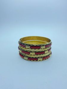 American Style Silver Plated Brass Metal and Resin Inlay <b>Bangle</b> Set for Girls and Woman Handcrafted Items in India - Product Image 2