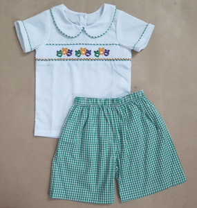 Ropa de algodón con bordado a mano de Mardi Gras para bebés, niños y niñas - Product Image 4