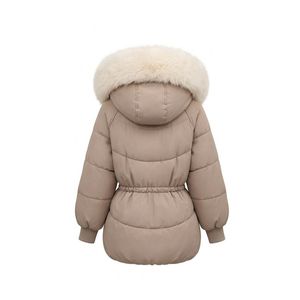 เสื้อโค้ทผู้หญิงแบบยาวบุใยโพลีเอสเตอร์ แต่งขนเฟอร์ที่ฮู้ด  สำหรับฤดูหนาว  แฟชั่นฤดูหนาว - Product Image 2