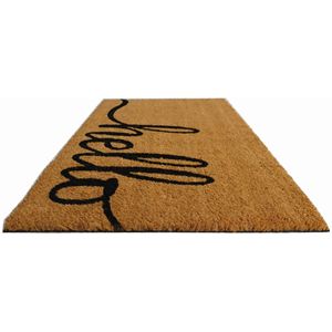 Felpudo Coir Hello de 18 x 30 pulgadas - Felpudos duraderos con diseño único - Product Image 2