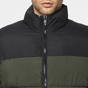 Best Selling 2025 Men's Customized Puffer <b>Jacket</b> Solid Color Casual Wear with Full Zipper and Hooded Collar Bubble <b>Jackets</b> - Product Image 4