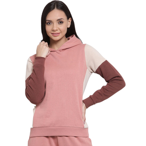Sweat-shirt d'hiver à capuche zippé en molleton de coton/fibre de bambou pour femme, couleurs unies, manches longues, personnalisable avec logo, vente en gros, OEM 2026 - Product Image 1