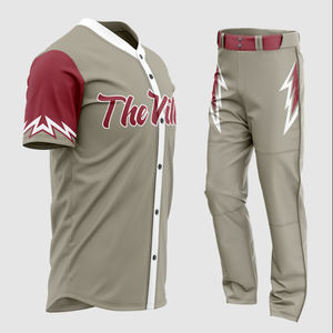 Wholesale Sportswear Customized Digital Printing Breathable Anti-Bacterial Quick Dry <b>Polyester</b> Round-Neck Casual Baseball - Product Image 2
