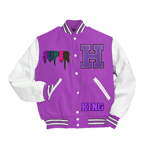 Blousons universitaires tendance coupe droite pour jeunes, élégants, 100 % laine, coupe-vent, streetwear, blouson universitaire pour homme - Product Image 1