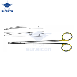 Ciseaux chirurgicaux Toennis Adson 17 cm / 6-3/4 pouces à lame plate/courbée avec inserts en carbure de tungstène TC GOLD - Product Image 3