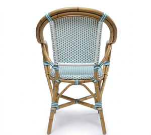 Sillón Doble Bistro Napoli - Silla de Jardín de Ratán y Aluminio al por Mayor - Silla de Comedor de Ratán - Product Image 6