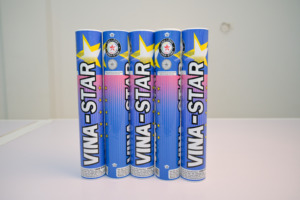 Volant de badminton professionnel Vina-Star en plumes d'oie, tête en liège PU 2 couches, haute durabilité, vitesse stable, vente en gros - Product Image 6