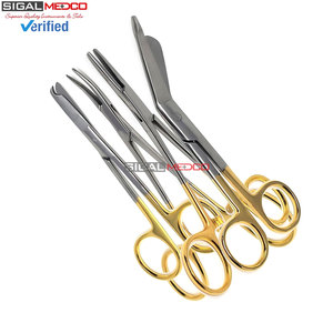 Tijeras y Pinzas Quirúrgicas Manuales de Acero Inoxidable de 5.5 y 4.5 Pulgadas, Rectas y Curvas, para Cirugía General - Product Image 4