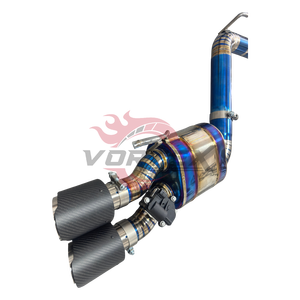Puntas de escape Vortex Titanium con válvula para motor, sonido variable agresivo/suave, acabado azul quemado para Mustang 5.0 GT V8 2015-2017 - Product Image 6