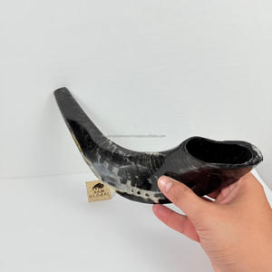 Shofar yemenita ecológico hecho a mano de color natural, cuerno natural que sopla Rosh Hashanah Kosher Ram, técnica pulida judía - Product Image 1