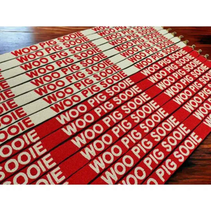 Sangle de sac brodée de perles Woo Pig Sooie, rouge et blanc, accessoires pour sac de jour de match, large, style guitare, ceinture de remplacement pour sac bandoulière - Product Image 1