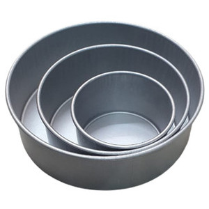 Moules à gâteau ronds en acier aluminisé de 7x2 pouces, largement utilisés, de qualité supérieure, lavables, pour la cuisine, en vente - Product Image 1