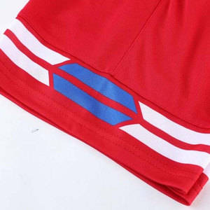 Ensemble d'uniformes de basketball personnalisés sublimés, maillot sans manches rouge à col en V avec short à taille élastique, ensemble anti-transpiration pour adultes - Product Image 4
