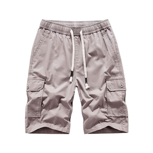 Pantalones Cortos Cargo Lisos para Hombre, con Múltiples Bolsillos, 100% Algodón, Transpirables, Casuales de Verano, Venta al Por Mayor - Product Image 1