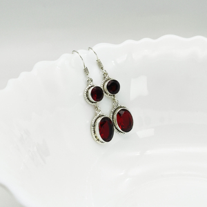 Blue Chalcedony <b>Silver</b> Oxidized <b>Dangle</b> <b>Earrings</b> | 925 Sterling <b>Silver</b> Natural Gemstone <b>Earrings</b> for Resellers - Product Image 5