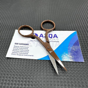 Tijeras de Bordado de Acero Inoxidable de 3.5 Pulgadas con Recubrimiento Marrón, Punta Fina, para Costura, Manualidades y Corte de Hilo - Product Image 5