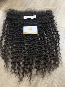 Pelucas Frontales de Cabello Remy de Lujo de 28 Pulgadas, las Más Vendidas de Fábrica en Vietnam, Extensiones de Cabello Humano con Textura Rizada/Ondulada, Todos los Colores, las Mejores - Product Image 3