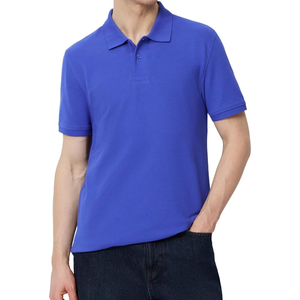 เสื้อโปโลชาย Essentials แขนสั้น ทรงเข้ารูป ผ้าคอตตอนปิเก้ สีน้ำเงิน ไซส์ใหญ่ ผลิตโดยผู้ผลิตผ้าในบังกลาเทศ - Product Image 2