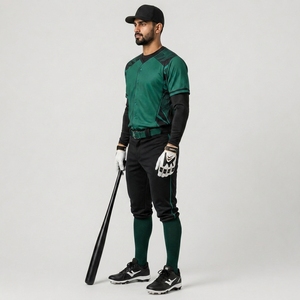 Uniforme de baseball avec tissu en polyester respirant, technologie d'évacuation de l'humidité, uniforme de baseball personnalisé de qualité supérieure, vêtements d'équipe - Product Image 3