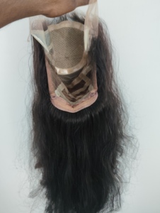 Indian Virgin Remy French <b>Lace</b> Silk Base Transparent HD Natural Color Long Length Glueless Large Cap Full <b>Lace</b> Womens Extension - Product Image 4