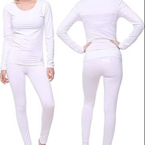Service OEM – Vêtements thermiques sans couture pour femmes, respirants, écologiques, sans manches, pour l'hiver, vente en gros de sous-vêtements de nuit - Product Image 1
