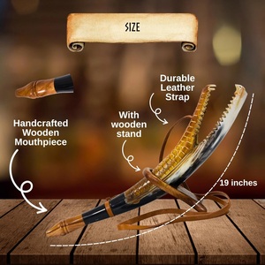 Cor de combat Viking en corne de buffle, poli, moderne, durable, couleur naturelle, instrument de musique, Noël - Product Image 2