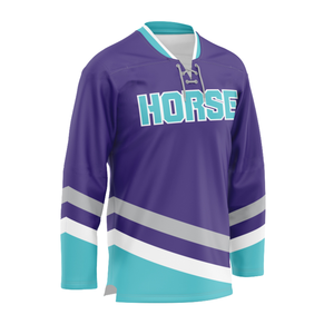 Maillot de hockey sur glace personnalisé, directement de l'usine, avec tissu en maille premium, graphismes sublimés, noms et numéros brodés en twill. - Product Image 2