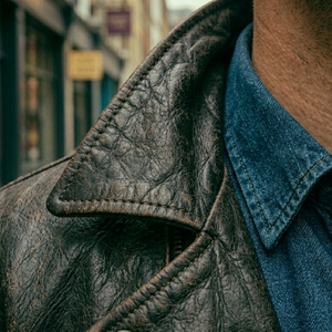Veste en cuir véritable pour homme de qualité supérieure pour l'automne et l'hiver, style streetwear, teinture unie, avec service OEM, vente en ligne - Product Image 6