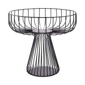 Panier à fruits rond de la meilleure qualité fabriqué en Inde au prix le plus bas, design moderne, panier en métal de couleur noire pour les hôtels et les centres de villégiature - Product Image 2