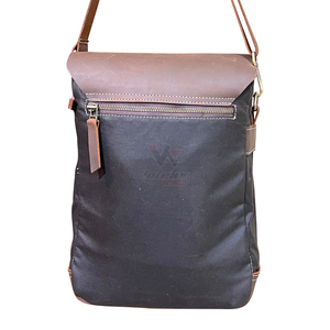 Oily Canvas Small Waterproof Vintage Leather Flap <b>Messenger</b> <b>Bag</b> Unisex <b>Crossbody</b> Outdoor Daily Carry - Product Image 2