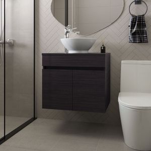 Mobile da Bagno Sheridan a 2 Ante in Wengue, Prodotto Elegante e di Stile - Product Image 1