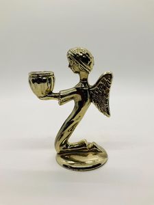 Figura Decorativa de Ángel de Latón para el Hogar, Adorno Decorativo Elegante Hecho a Mano para Interiores Modernos y Decoración de Mesa de Oficina - Product Image 5